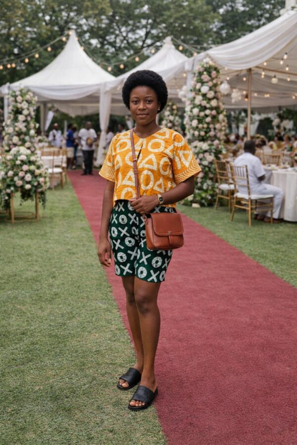 Festive Ankara Casual Two-Piece Set