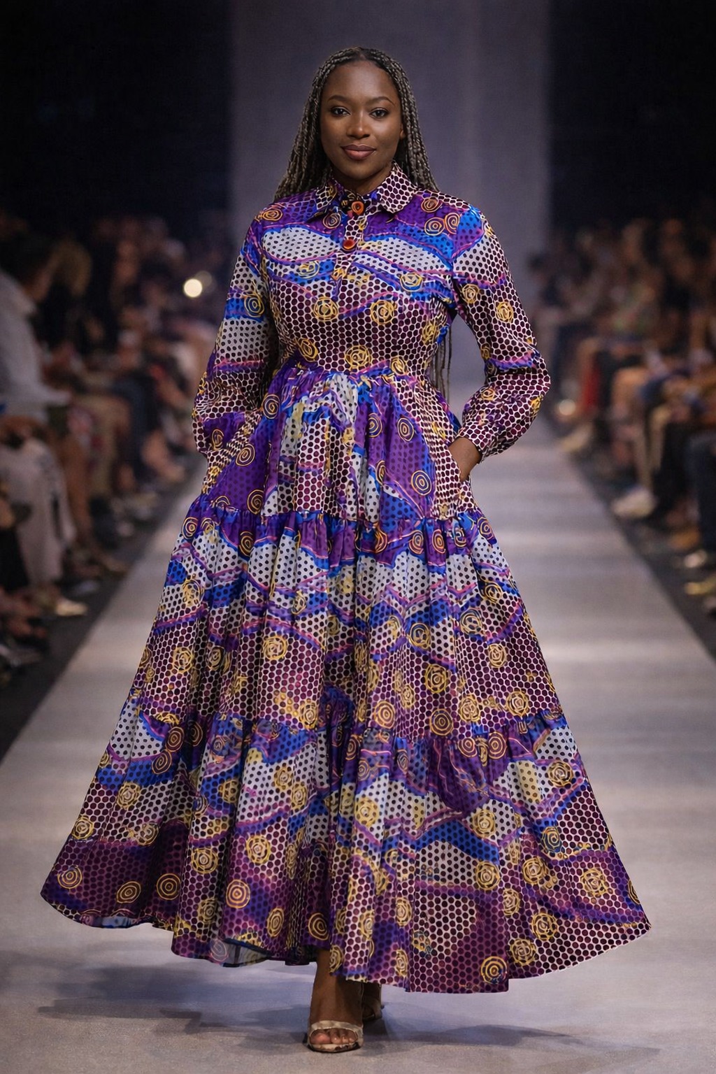 ankara layered dress Royal Indigo Tiered Shirt Dress: 7 Stunning Reasons You Shouldn't Ignore It Leather Shoes
