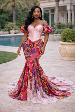 Blush Royale Corset Fusion Mermaid Gown