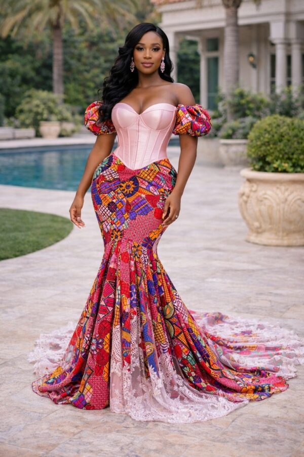 Blush Royale Corset Fusion Mermaid Gown